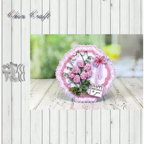 Metal Cutting Dies Green leaves and flowers Stencils Ribbon DIY Scrapbooking Die Cuts Greeting Card Decor Embossing Folder Cut