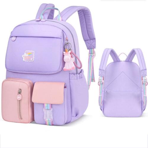 Mochilas Fashion Rainbow Shoulder Strap School Bag For Teenagers Girls Childrens Waterproof Backpacks Kids Schoolbags