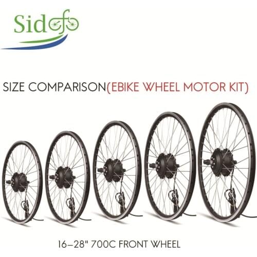 E Bike Wheel Motor Brushless Gear Hub Electric Motor For Wheelchair Front Motor Rim Kit 36/48V 500W For Scooter Fork Size 100mm