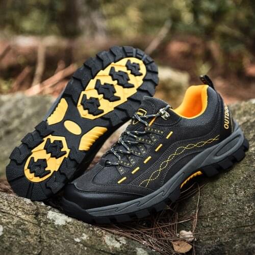 Men Autumn Winter Shoes 2020 Outdoor Mountain Climbing Boots Male Non-slip Hiking Shoes Lace-up Casual Sports Sneakers Jogging