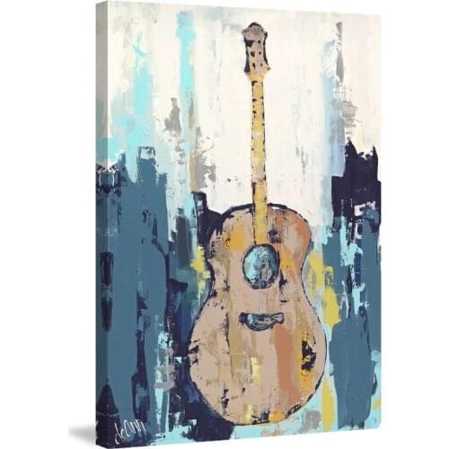 Wall Art Poster HD Prints Modular Pictures Canvas Blue Bird Bar Brown Guitar Painting Home Decoration For Living Room No Frame
