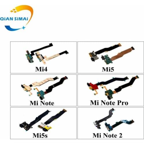 New Original Genuine USB Charge Board with Flex cable & Microphone for Xiaomi Mi4 Mi5 Mi Note Pro Mi5s Plus Mi Note 2 3