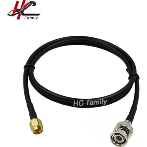 New RG58 Cable BNC Plug To SMA plug Straight Crimp Coax Pigtail 50cm 19.7in