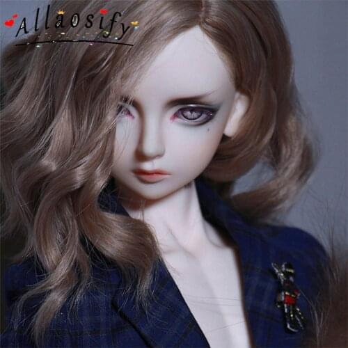 Allaosify BJD wig 1/3 1/4 1/6 BJD Doll High-Temperature Wig girl Long Curly Wig SD BJD Wig This Is Bjd Hair In European Style