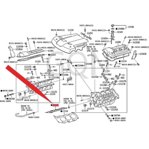 Cylinder head gasket 2018-Toy ota CEN TUR YLA NDC RUI SER TUN DRA SEQ UO IA Cylinder bed cylinder head gasket R