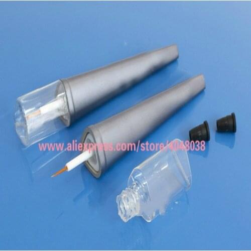 5ML 80pcs/lot DIY Empty Cosmetic Eyeliner Tube n Silver Cap,Clear Eyelash Glue Packing Bottle,Plastic Eyelash Growth Liquid be