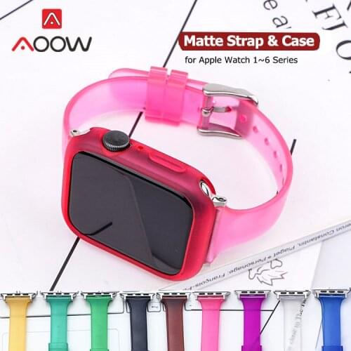Jelly Colorful Strap for Apple Watch iwatch 6 5 4 3 2 SE 38mm 42mm 40mm 44mm Waterproof TPU Women Replace Band Protective Case