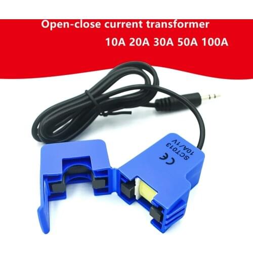 SCT-013-000V Open-close current transformer 10A 20A 30A 50A 100A 1V 1