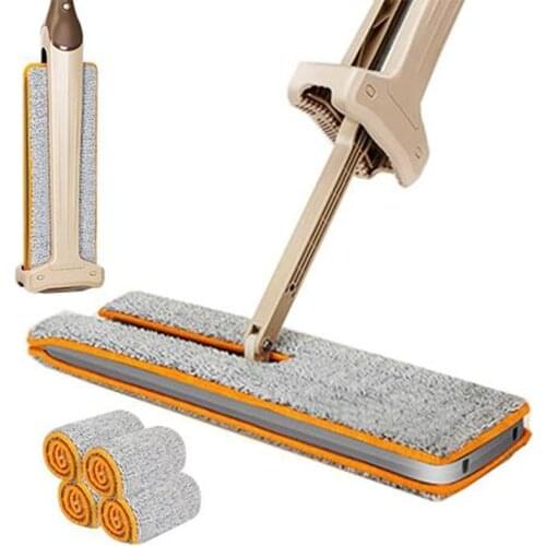 Lazy 360 Lightweight Rotating Mop Magic Cleaning Microfiber Dust Sided Mop Household Floor Cleaner Squeeze Automatic Dehydration