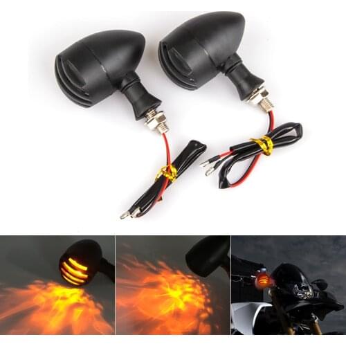 2PCS Motorcycle Turn Signals indicator Light retro Bullet Flashers LED bulb lamp For Harley Honda Suzuki Yamaha Kawasaki ATV