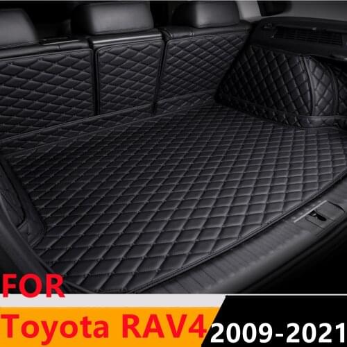 Sinjayer Waterproof Highly Covered Car Trunk Mat Tail Boot Pad Carpet Cover High Side Cargo Liner For TOYOTA RAV4 2009 2010-2020