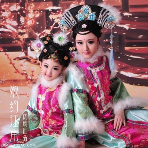 Xuemei Snow Blossom Childrens Day Parent-Child Costume Sets Winter Clothes Set Photography or Stage Clothing