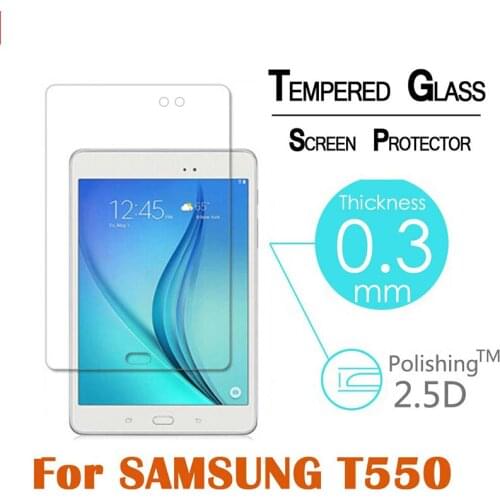 Tempered Glass For Samsung Galaxy Tab A T550 T551 T555 9.7" Film Clear Screen Protect Cover 9H 2.5D Explosion-Proof Toughened