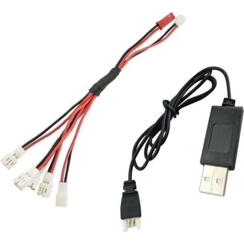 5 in 1 Charging Lines With USB Charging Cable For A20 A20W Quadcopter Battery RC Drone Accessories RC Parts