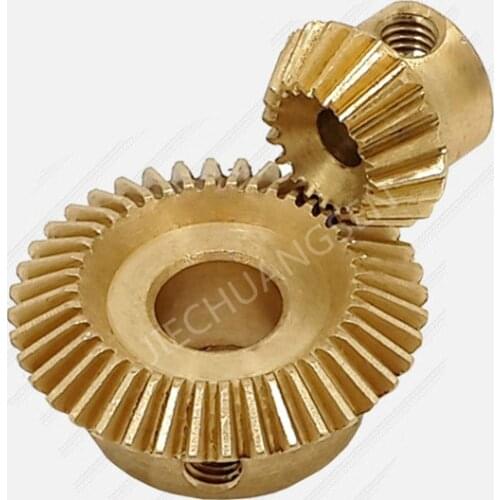 0.5M 1:2 Reducer bevel gear 20T 40T 20 teeth 40 teeth Copper bevel gear 90 degree Angle gear hole 3 4 MM 3.17mm