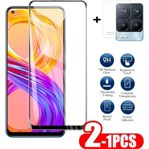 1-2Pcs Screen + Camera Glass For OPPO oppo realme 8 Pro Screen Protector For realme 7 pro 8 pro screen Lens Tempered Glass