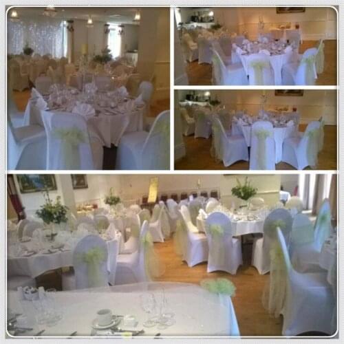 100pcs light green sashes for chairs Chair Bow Banquet Chair Sash for Weddings