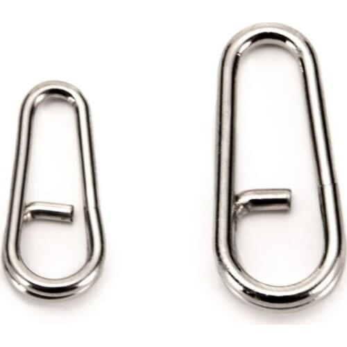 100 Pcs/pack Swivel Snap Head Steel Folded Oval Split Rings 16mm 21mm X3UA