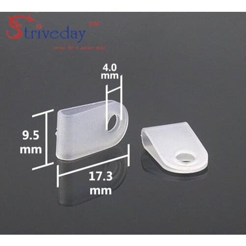 500pcs/lot White Black 3.3 U type line clamp Cable retention clips Type U Line deduction Cable Clips