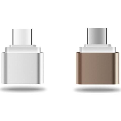 2 Pcs USB C to USB Adapter 2 Pack Type C to USB 3.0 Adapter USB Adapter Supporting Otg (Silver & Gold)