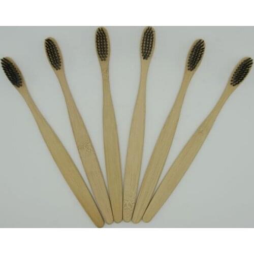 10pcs total 12pcs Bamboo Toothbrush Free EngravedWooden Brush for Tooth Charcoal Fibre Brush Organic and biodgradable Travleset