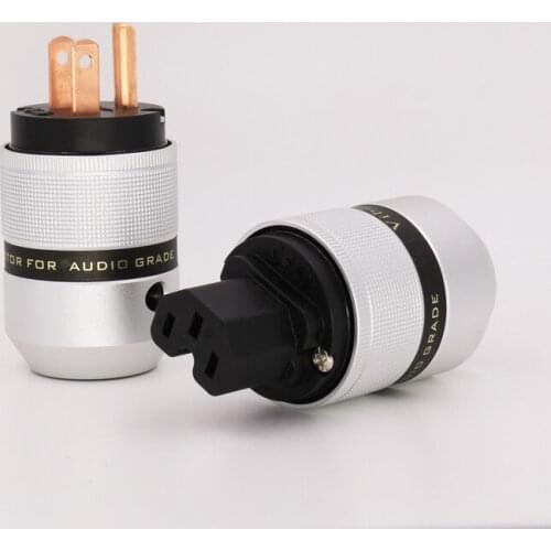 Pure Copper US AC Power Plug HIFI Audio Grade Copper US plug & IEC DIY Power Cord Cable