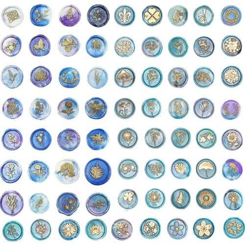 Flower Plant Stamp Head Removable Wax Seal Handle DIY Custom Stamps Heads Postage Journal Package Date Wedding Gift Envelope