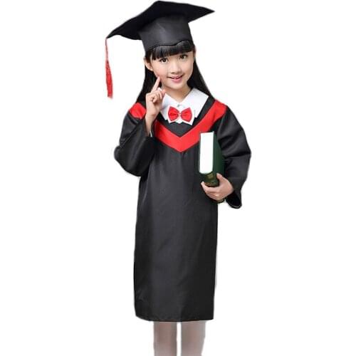 Children Student Academic Dress School Uniforms Kid Graduation Costumes Kindergarten Girl Boy Dr Suit Doctor Suits With Hat