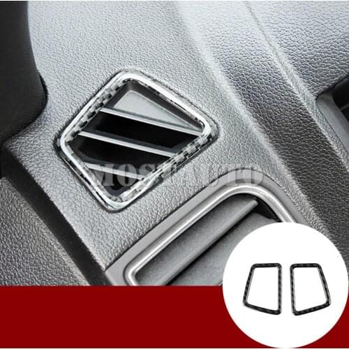 For Ford Explorer Carbon Fiber Dashboard Air Vent Outlet Trim Cover 2013-2018 2pcs Car Accessories Interior Car Decor Car Trim