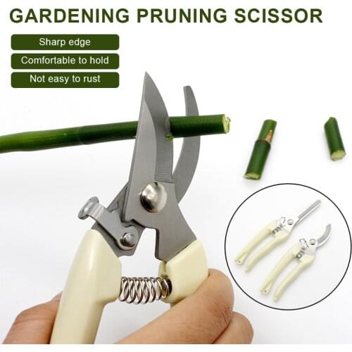 Garden Pruner Stainless Steel Scissor Labor-Saving Spring Pruning Shear Garden Tools Dropshipping