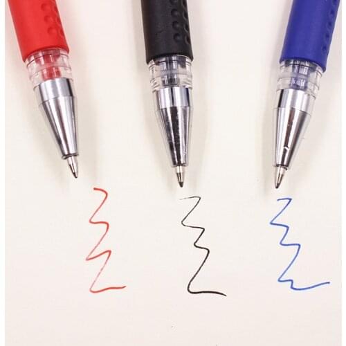 Jonvon Satone 50 Pcs Wholesale 0.5mm Unisex Gel Pen Black Blue Red Ink Writing Pen Gel Office School For Student Gift Stationery