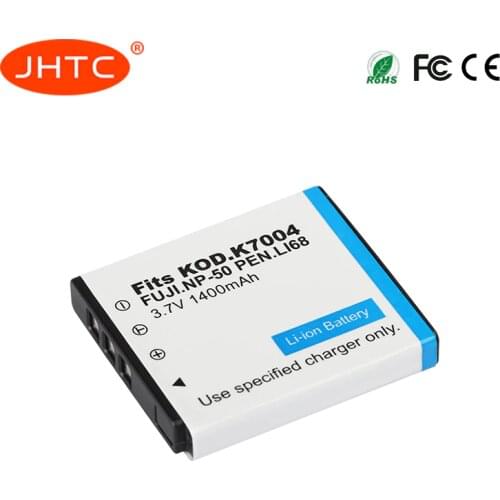 JHTC 1400mAh NP-50 FNP50 NP50 KLIC-7004 KLIC-7004 K7004 D-Li68 Camera Battery For Fujifilm X10 X20 XF1 F50 F75