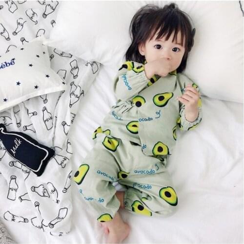 Long Sleeve Clothing Sets for Newborns Baby Girl Clothes Cartoon Print Home Clothes Can Be Worn Outside Cotton Suits for Babies