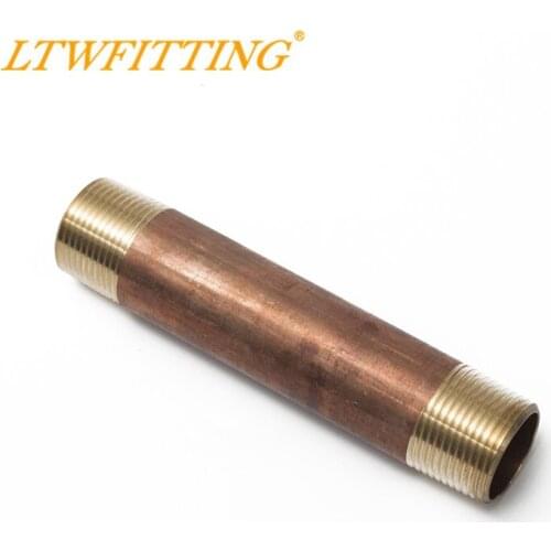 LTWFITTING Brass Pipe 6" Long Nipple Fitting 1" Male NPT Air Water