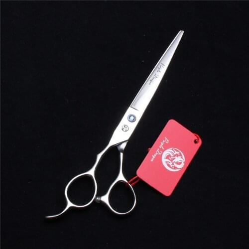 Left Hand 7" 19.5cm Purple Dragon Stainless Blue GEM Cutting Scissors Normal Shears Professional Hair Scissor Styling Tool Z8000