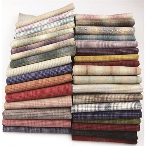 Yarn Dyed Japanese Retro style Patchwork Fabric Quilt Craft Fabric bundles Applique Sewing Fabric 25*17cm 20 pcs Free shipping