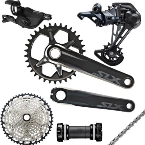 Shimano SLX M7100 Groupset 32T 34T 170 175mm Crankset Mountain Bike Groupset 1x12-Speed 10-51T 10-45T M7100 Rear Derailleur