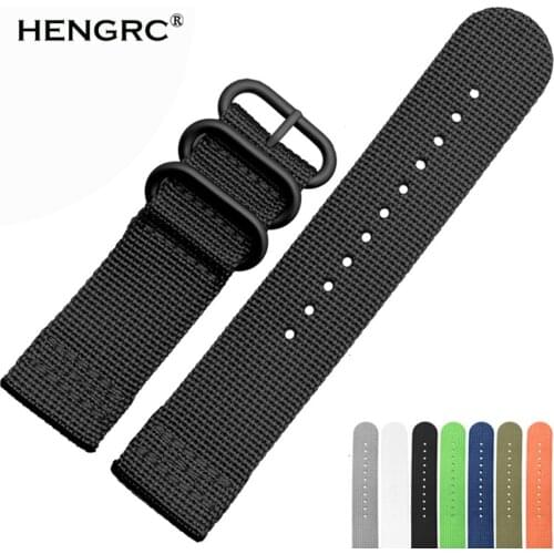 High Quality 6 Colors Nato Watchband 18mm 20mm 22mm 24mm Nylon Waterproof Watch Band Strap Sport Bracelet Stainless Steel Buckle