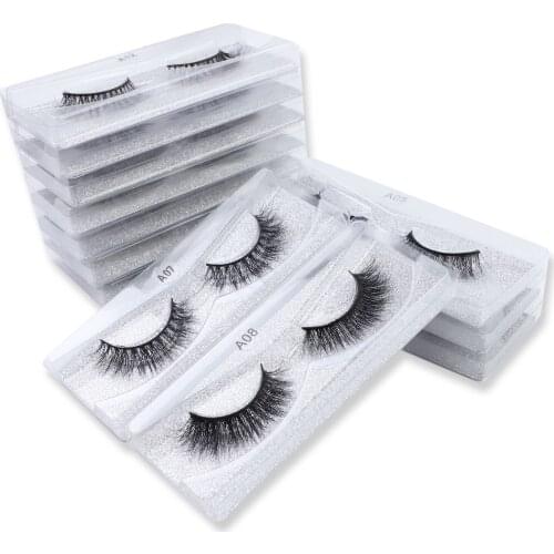 TDANCE 3D Mink Eyelashes Natural Long Thick Handmade Soft Fake Wholesale 50/100Pairs Eyelash Set Package Lash Makeup Extension