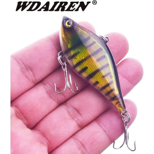 Vibration Fishing Lure 60mm 13g Sinking Hard bait Laser reflection Bottom fish Bass lures Crankbait Wobbler Pesca fishing tackle