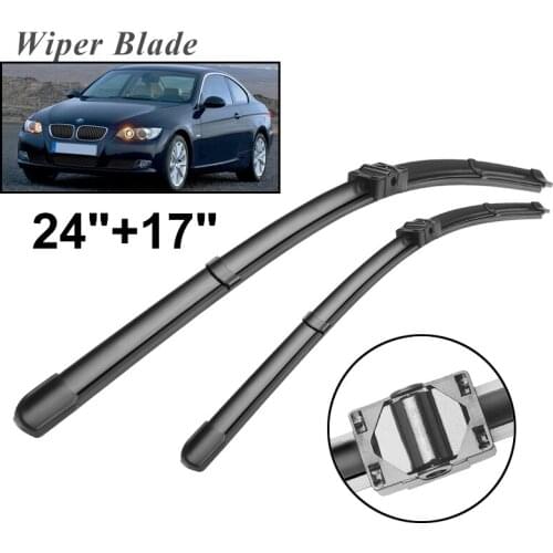Okowiper LHD Front Wiper Blades For BMW 3 Series E92 2006 - 2009 Windshield Windscreen Front Window 24"+17"