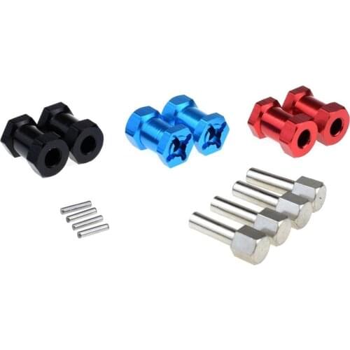 SOJERC 4PCS 1/10 RC Model Car CC01 AXIAL AX10 SCX10 Aluminum Alloy 12mm -20mm Extension Wheel Hex Hub Adapter