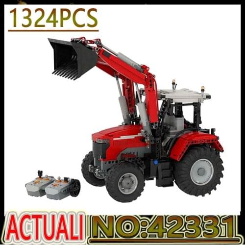 Hot City Engineering Bulldozer Crane High-Tech Car Truck MOC-42331 Excavator Roller Building Blocks Kids DIY Toys Birthday Gift