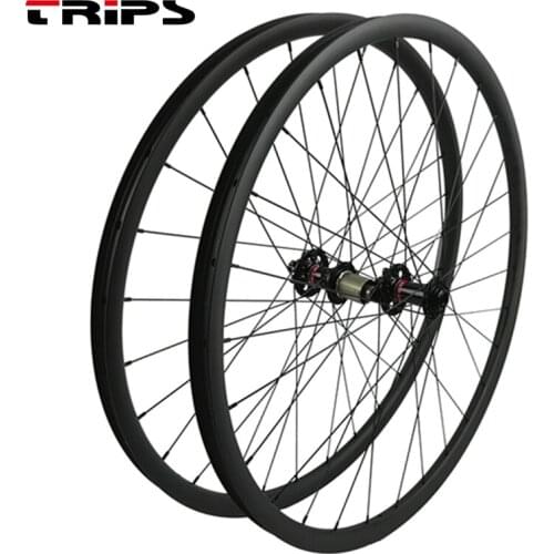 Carbon wheels mtb 27.5er mountain bike carbon wheelset Novatec 791 792 thru axle 27mm XC 650B tubeless 6 bolts mtb bicycle wheel
