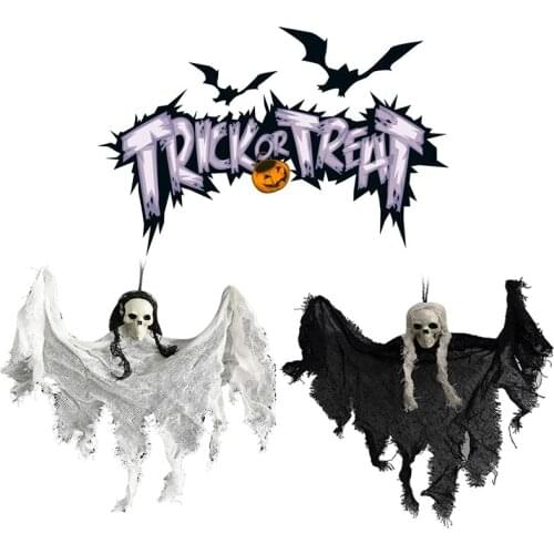 Halloween Hanging Skull Head Ghost Haunted House Escape Horror Props Ornament Halloween Party Decorations for Home Terror Scary