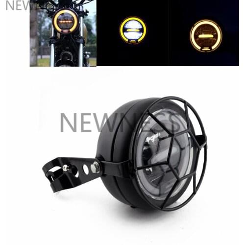 Universal LED Motor Headlight Mounting Bracket Fork Adjuster Mount Clamp Holder For Headlight Grill Cover Cafe Racer Lighthouse