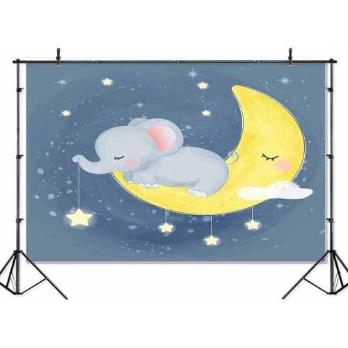 Vinyl moonstar babyshower new child birthday Banner photo Backgrounds Printed Professional Indoor Photographic studio Backdrops