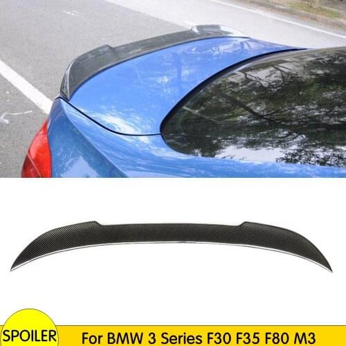 Carbon Fiber Rear Trunk Spoiler For BMW 3 Series F30 F80 M3 4-door Sedan 320i 328i 335i 326i 2012 - 2018 rear wings