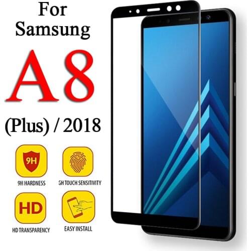 Protective Glass For Samsung Galaxy A8 2018 Plus Screen Protector A82018 8A Samsun Galax Tremp Glas On Armor Verre Display Full