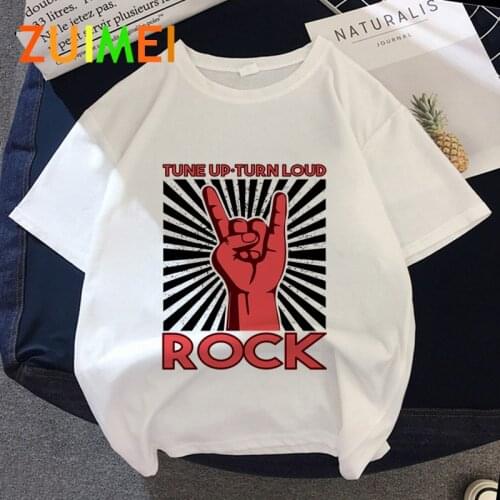 Women Grunge Rock Graphic Harajuk Print T-shirt Tops 2020 Summer Fashion Short Sleeved T-shirt Girl,Drop Ship